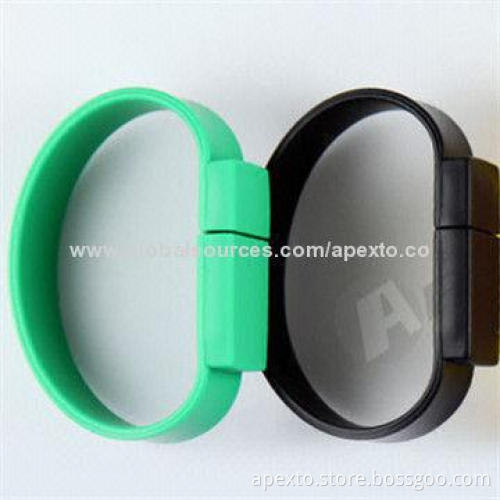 Bracelet/Wristband USB Flash Drives, Customized Logos Can be Printed